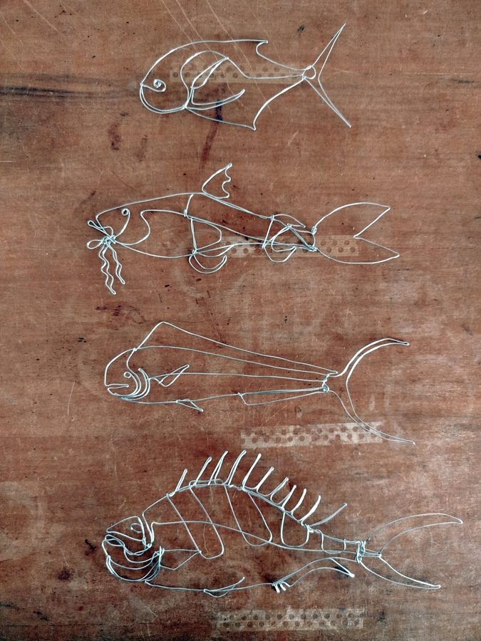 Wire sculpture by Nilo Saba